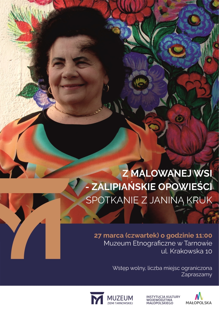 Plakat spotkania z Janiną Kruk